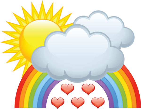 彩虹爱心图片大全