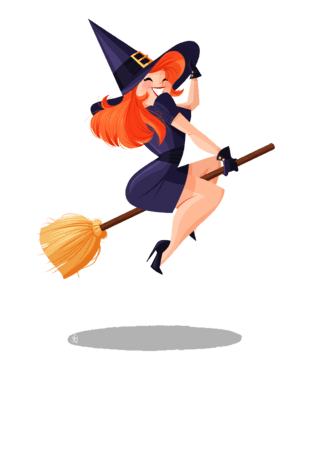 女巫扫把图片大全