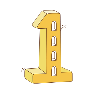 数字1立体字pngpsd2000*2000520卡通字体pngpsd2000*20002022虎年跨年