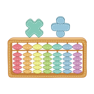 卡通数学珠算盘