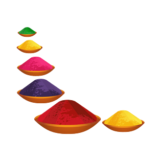 手绘盘子中的粉末