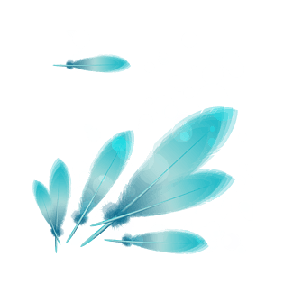 蓝色羽毛手绘图片大全