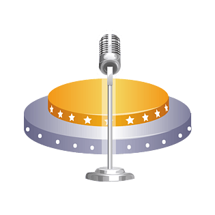 手绘歌舞台pngpsd2000*2000简约通讯商务图标ui图形元素设计麦克风png