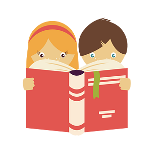 卡通人物读书图片大全