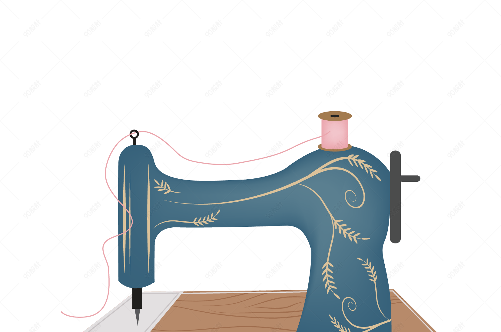 手绘缝纫机
