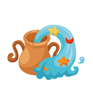 卡通手绘水瓶座