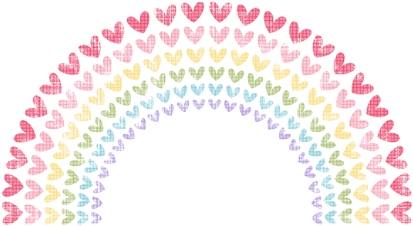 彩虹心图片大全