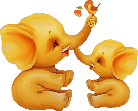 两只小象pngpsd2000*2000双鸟齐飞pngpsd2000*2000两只黄色的小鸡卡通