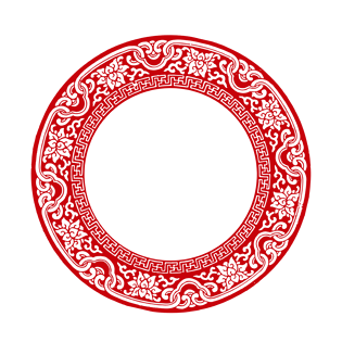 中国风复古花纹淘宝大红色圆形边框纹理元素边框纹理边框圆形圆形纹理