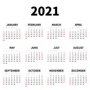 2021牛年年历月历日历