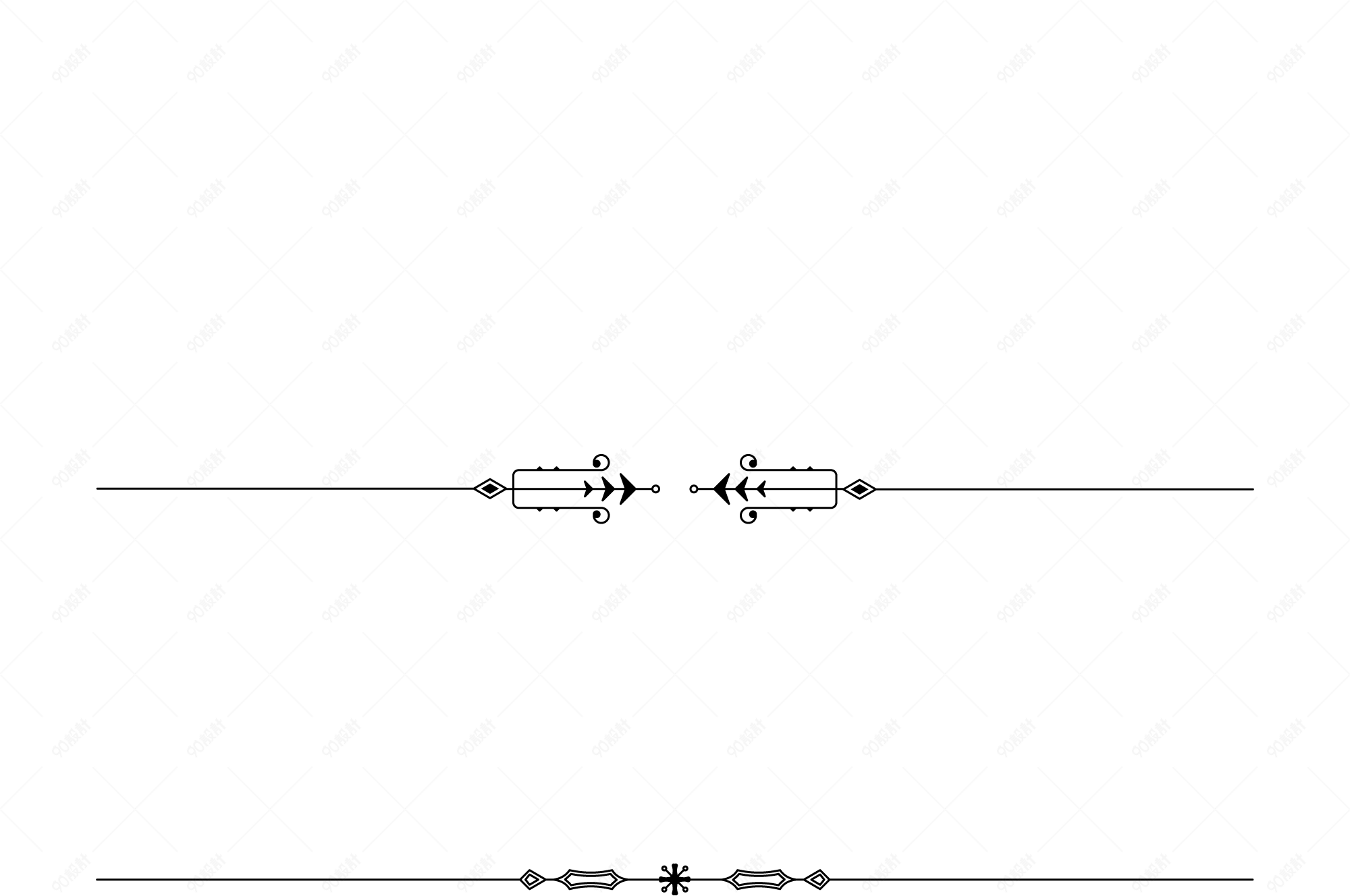 简约花纹分割线