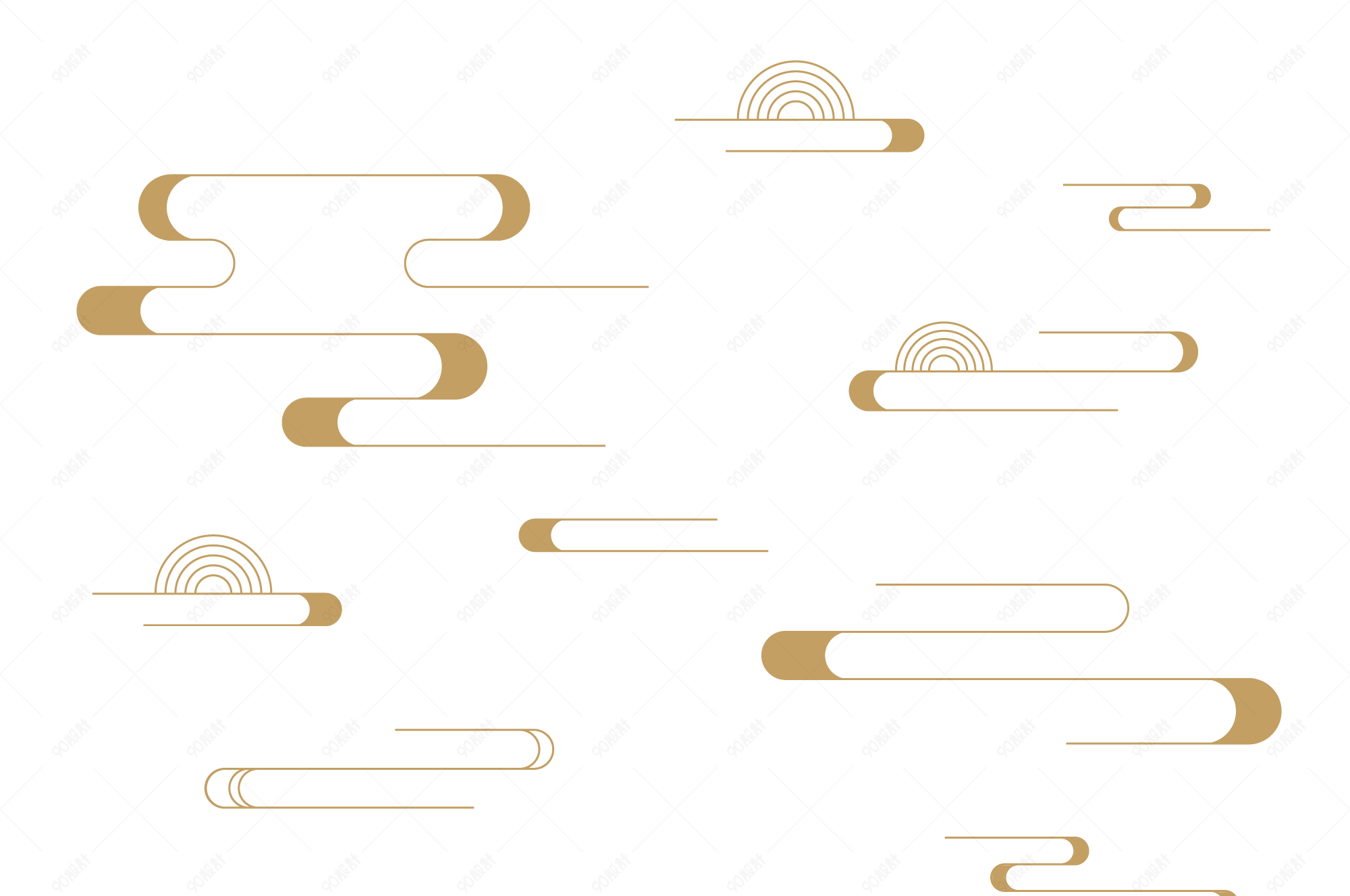 中国风装饰流云云纹