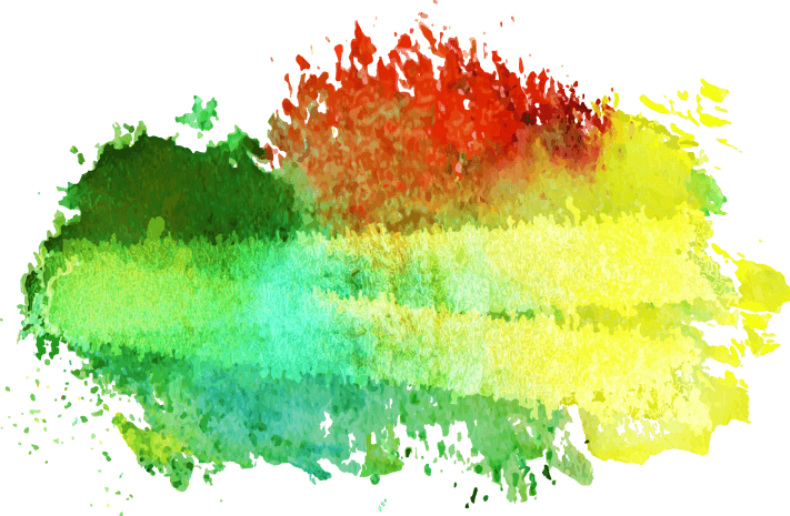 渐变色彩色晕染墨迹