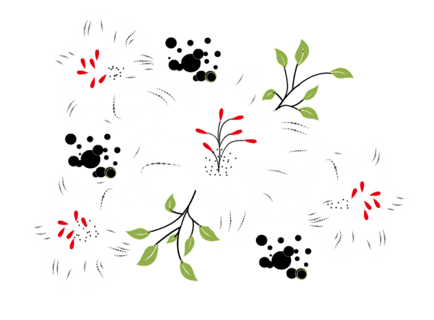 手绘植物花卉藤蔓