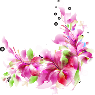 绚丽时尚潮流花纹光晕花朵矢量