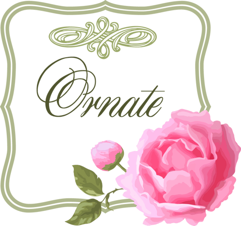 蔷薇花花边框