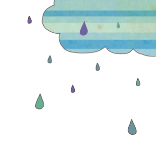 卡通下雨的云朵