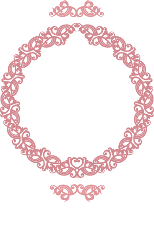 粉色欧式花纹花环