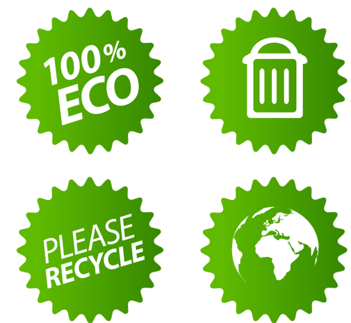 绿色环保锯齿边标签