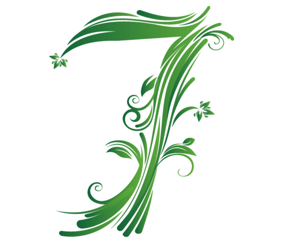 植物花纹数字7