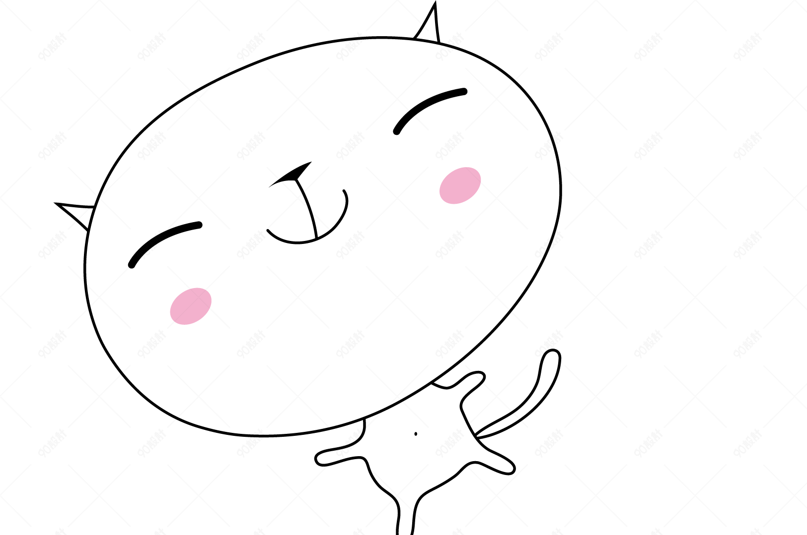 卡通可爱卖萌的猫咪