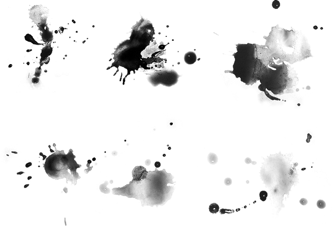 泼洒的墨汁元素合集