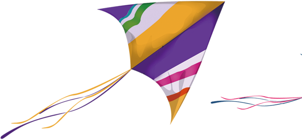 三角彩色风筝