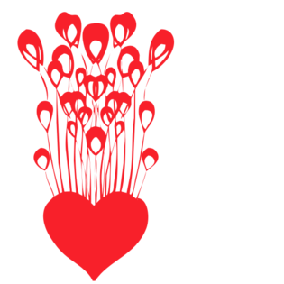 升起漂浮的红爱心