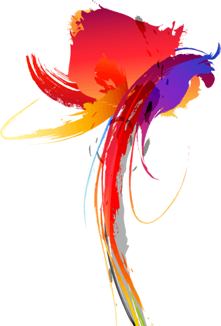 色彩斑斓的动感线条