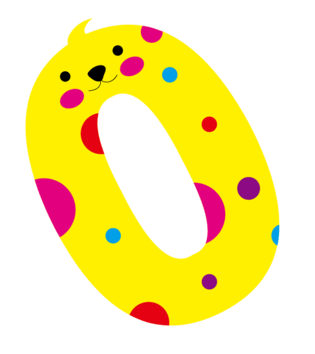 卡通图形可爱数字0