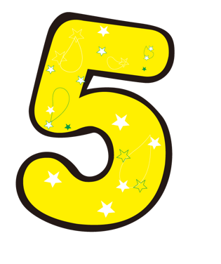 卡通图形可爱数字5