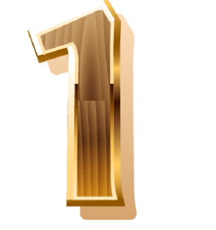 透明木纹立体数字1