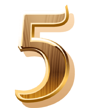 透明木纹立体数字5