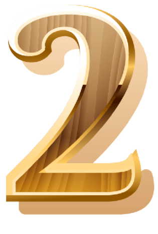 透明木纹立体数字2