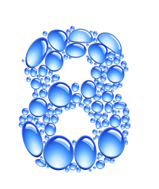 创意水滴数字8