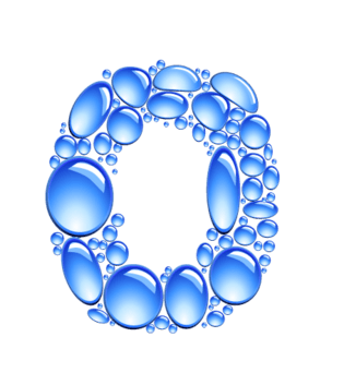 创意水滴数字0