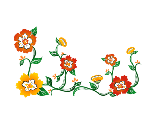 卡通手绘绽放的小花