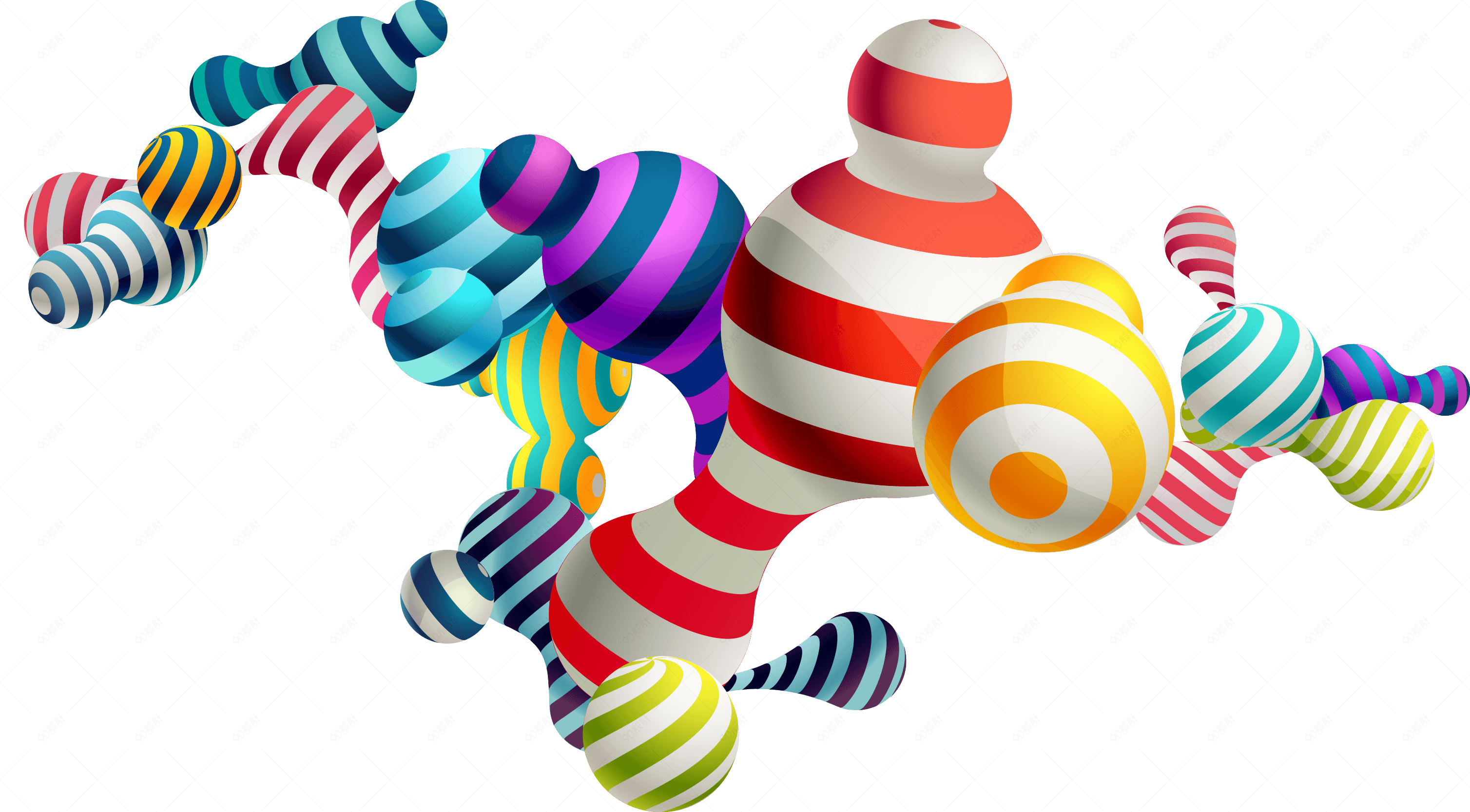 创意彩色基因形状