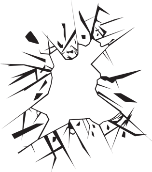 卡通绘制玻璃碎裂效果