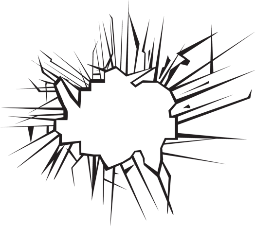 卡通绘制玻璃碎裂效果