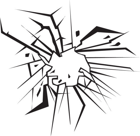 卡通绘制玻璃碎裂效果