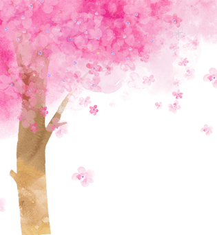 桃树手绘古风房子水墨画pngpsd2000*2000中国风粉色卡通手绘桃树枝