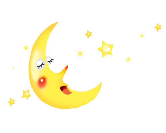 月亮卡通睡觉图片大全