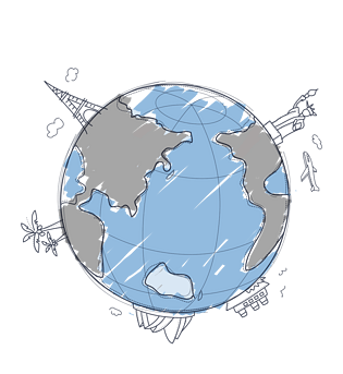 地球手绘图片大全 地球手绘图片素材 Png免费下载 90设计网