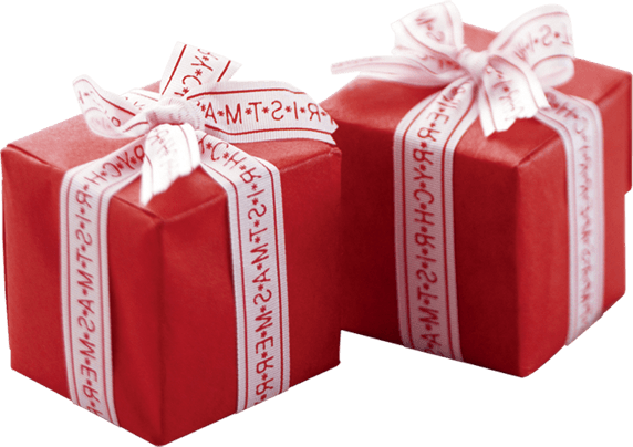 红色圣诞礼物盒图片大全