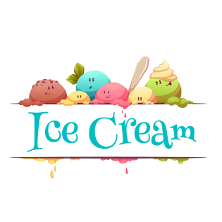 冰淇淋英文字体设计