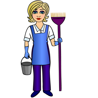 一名清洁阿姨