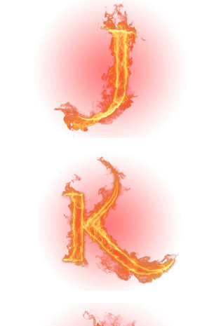 火焰字母燃烧