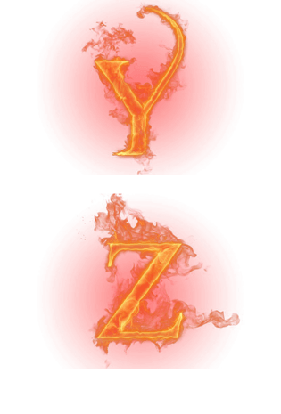 火焰字母燃烧