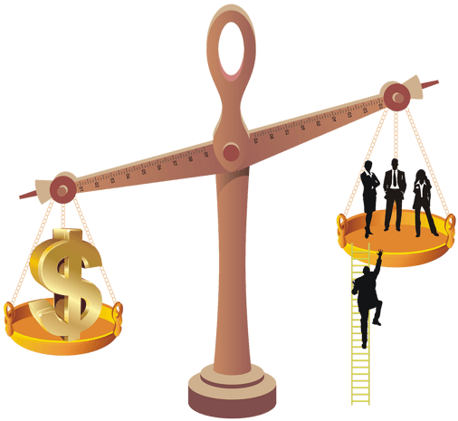 金钱与人才的天平